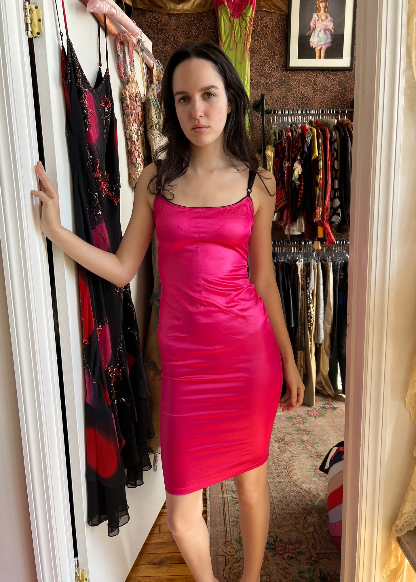 D&G 90s Pink Satin Slip Dress